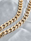 Fashion Golden Resin Chain Double Necklace