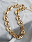 Fashion Golden Resin Chain Double Necklace