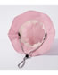 Fashion Pink Irregular Side Cotton Tethered Fisherman Hat