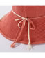 Fashion Pink Breathable Milk Silk Colorblock Tether Fisherman Hat