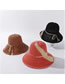 Fashion Khaki Breathable Milk Silk Colorblock Tether Fisherman Hat