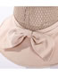 Fashion Beige Knitted Stitching Bow Ink Painting Fisherman Hat