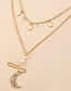 Fashion Golden Moon Star Pearl Double Necklace