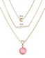 Fashion Golden Letter Natural Freshwater Pearl Resin Imitation Natural Stone Multilayer Necklace