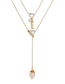 Fashion Golden Tassel Pendant Alphabet Natural Freshwater Pearl Multilayer Necklace