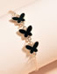 Fashion Black Butterfly Resin Alloy Adjustable Bracelet