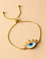 Fashion Round Gold-plated Diamond-set Diamond Dripping Eye Adjustable Bracelet