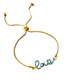 Fashion Blue Gold-plated Eye Letter Alloy Bracelet