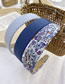 Fashion Floral Blue Floral Checked Printed Broadband Hairband
