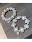 Fashion Heart Pearl Love Round Bead Matte Highlighted Hair Rope