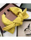 Fashion Yellow Bowknot Satin Wide-brimmed Headband