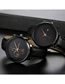 Fashion Black Belt Rose Gold Needle Calendar Three Eyes Slim Men's Leather Belt Watch