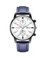 Fashion Blue Ultra-thin Stainless Steel Two-eye Quartz Men's Belt Watch