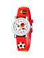 Fashion Royal Blue 3d Floating Sculpture Tape Football Children's Watch