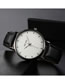 Fashion Black Red Needle Large Dial Stainless Steel Men's Belt Watch