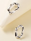 Fashion White K Geometric Concave And Convex Alloy Earrings