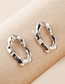 Fashion White K Geometric Concave And Convex Alloy Earrings