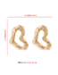 Fashion Golden Geometric Love Irregular Bump Earrings