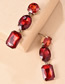 Fashion Color Geometric Shape Decorated Diamond Earrings