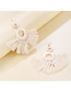 Fashion White Tassel Geometric Scallop Shell Earrings