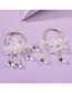 Fashion Golden Resin Flower Crystal Geometric Round Earrings