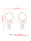 Fashion Golden Resin Flower Crystal Geometric Round Earrings