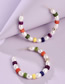 Fashion Color Pearl-shaped Geometric C-shaped Resin Earrings