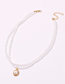 Fashion Pearl White Pearl Alloy Multi-layer Necklace