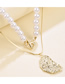 Fashion Golden Pearl Alloy Geometric Multilayer Necklace