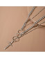 Fashion White K Cross Geometry Round Alloy Multilayer Necklace