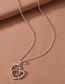 Fashion Rose Gold Openwork Alloy Necklace With Diamonds