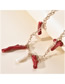 Fashion Golden Imitation Pearl Resin Contrast Color Alloy Necklace