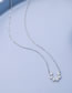 Fashion Silver U-shaped Zircon Alloy Necklace