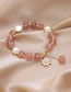 Fashion Pink Zircon Flower Strawberry Crystal Freshwater Pearl Bracelet