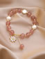 Fashion Pink Zircon Flower Strawberry Crystal Freshwater Pearl Bracelet