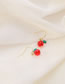 Fashion Earrings Crystal Beaded Resin Cherry Double Necklace Earring Bracelet