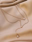 Fashion Golden Titanium Steel Diamond Tassel Multi-layer Necklace