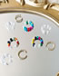 Fashion Rainbow Beads Random Colors Pearl Zirconium Diamond Rice Bead Braided Ear Piercings