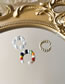 Fashion Rainbow Beads Random Colors Pearl Zirconium Diamond Rice Bead Braided Ear Piercings