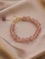 Fashion Pink Ot Buckle Bead Adjustable Strawberry Crystal Bracelet