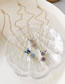 Fashion Purple Butterfly Shape Decorated Diamond Necklace
