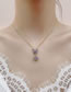 Fashion Pink Butterfly Shape Decorated Diamond Necklace