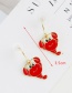Fashion Red Alloy Dripping Lobster Earrings
