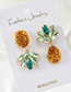Fashion Yellow Alloy Diamond Earrings