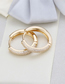 Fashion Gold-plated White Zirconium Copper Plating Multi-row Zirconium Round Earrings