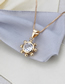 Fashion Golden Round Gold-plated Diamond Earring Necklace Set