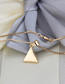 Fashion Golden Gold Plated Glossy Triangle Earring Necklace Set
