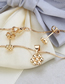 Fashion Golden Seven Ball Gold Plated Earring Necklace Set
