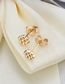 Fashion Golden Seven Ball Gold Plated Earring Necklace Set