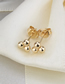 Fashion Golden Three Ball Gold Plated Earring Necklace Set